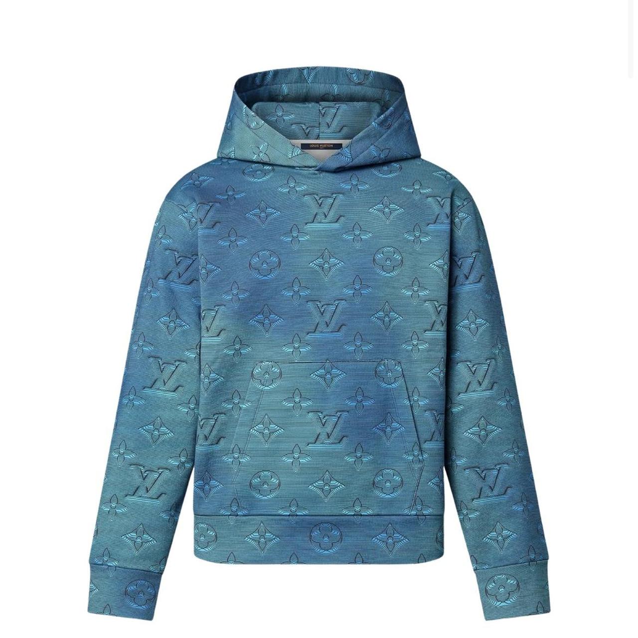 Louis Vuitton 0054 Blue Monogram Hoodie