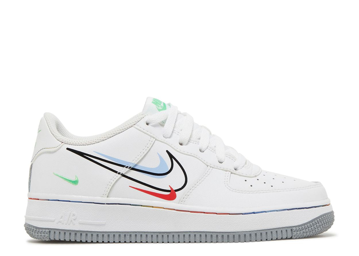 Nike Air Force 1 White Multi Swoosh