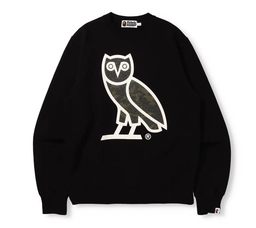 Bape x OVO Glass Beads Camo Crewneck