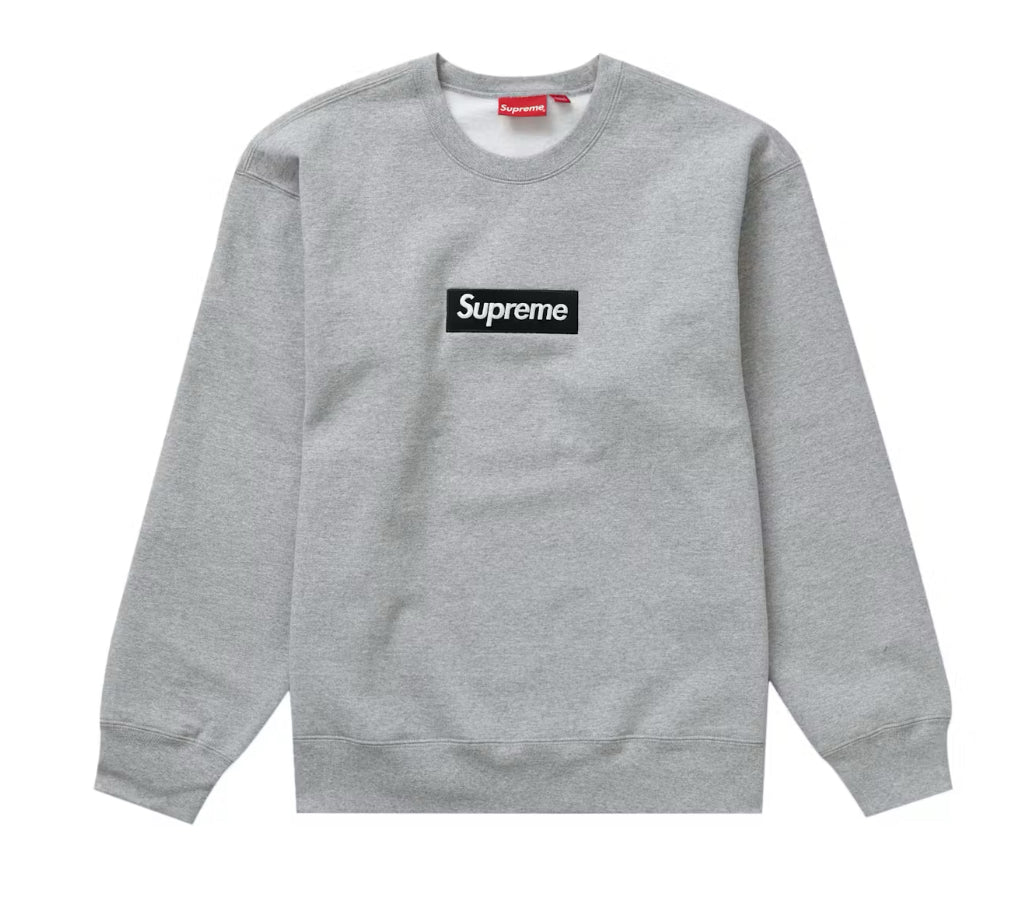 Supreme Box Logo Crewneck Heather Grey FW22