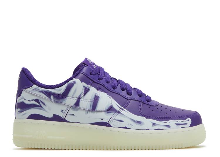 Nike Air Force 1 Low '07 QS Purple Skeleton Halloween (2021) (USED)