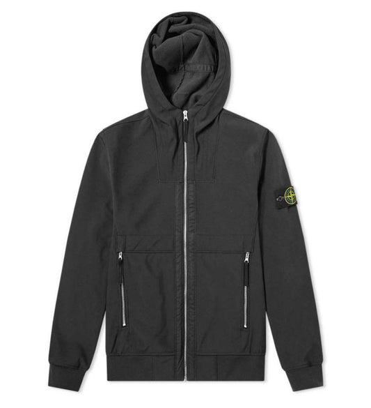 Stone Island Down Zipper Jacket Black