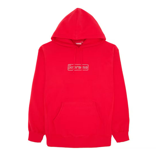 Supreme Kaws Chalk Hoodie Red