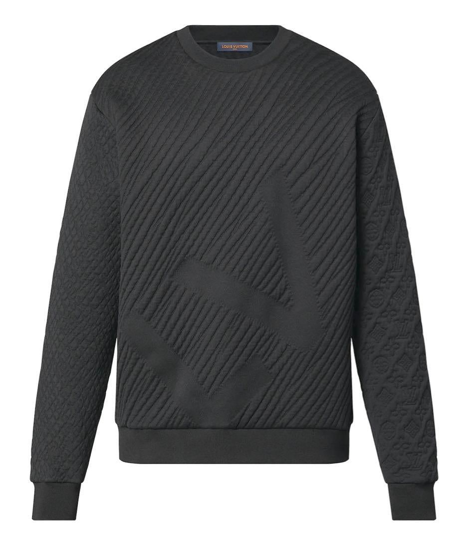 Louis Vuitton Black Crewneck Emboss