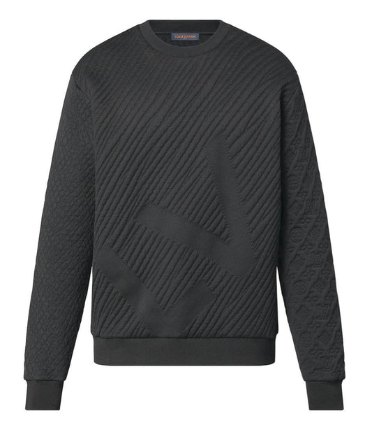 Louis Vuitton Black Crewneck Emboss