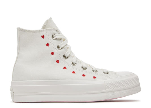 Converse All-Star Hi Valentine White Red Heart