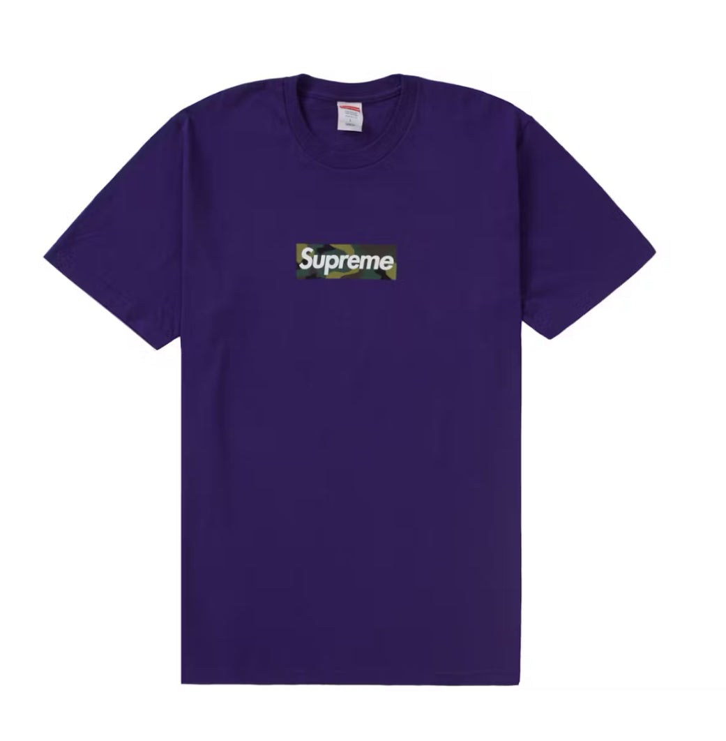 Supreme Box Logo Camo Purple T Shirt