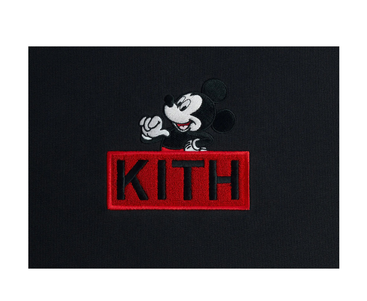 Kith x Disney Mickey Classic Logo Hoodie Black