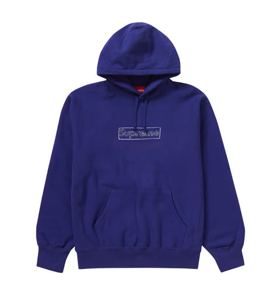 Supreme Kaws Chalk Hoodie Washed Navy