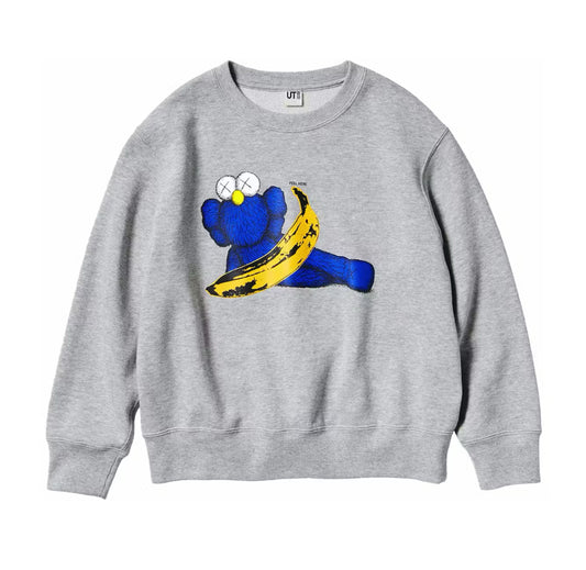 Uniqlo Warhol Kaws Crewneck Grey