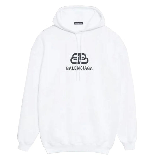 Balenciaga BB Fleece Hoodie White