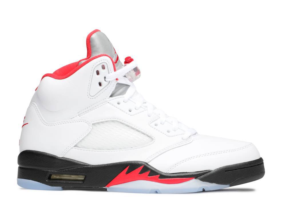 Jordan 5 Retro Fire Red Silver Tongue (2020) (USED)